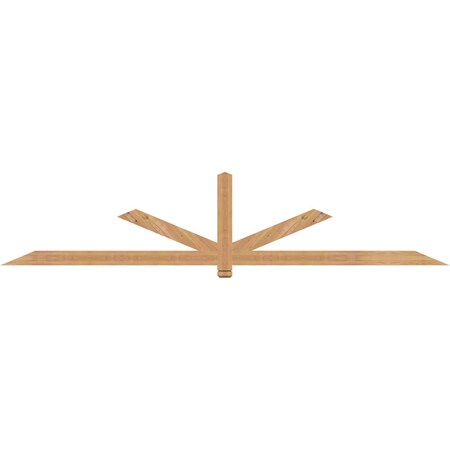 Ekena Millwork Kennewick Timber Gable Bracket, Western Red Cedar, 108"W x 22"H x 1 1/2"D x 3 1/2"F, 5/12 Pitch GBW108X22X0204KEN00SWR